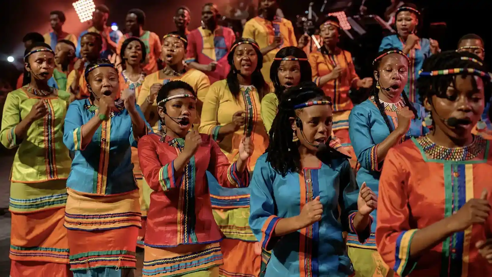 International artists performing traditional dances